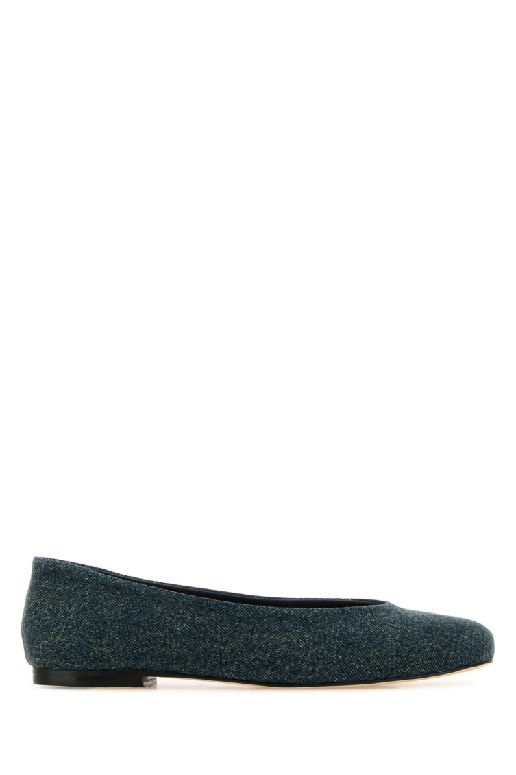 GIMAGUAS BLUE SLIP ON BALLET FLATS