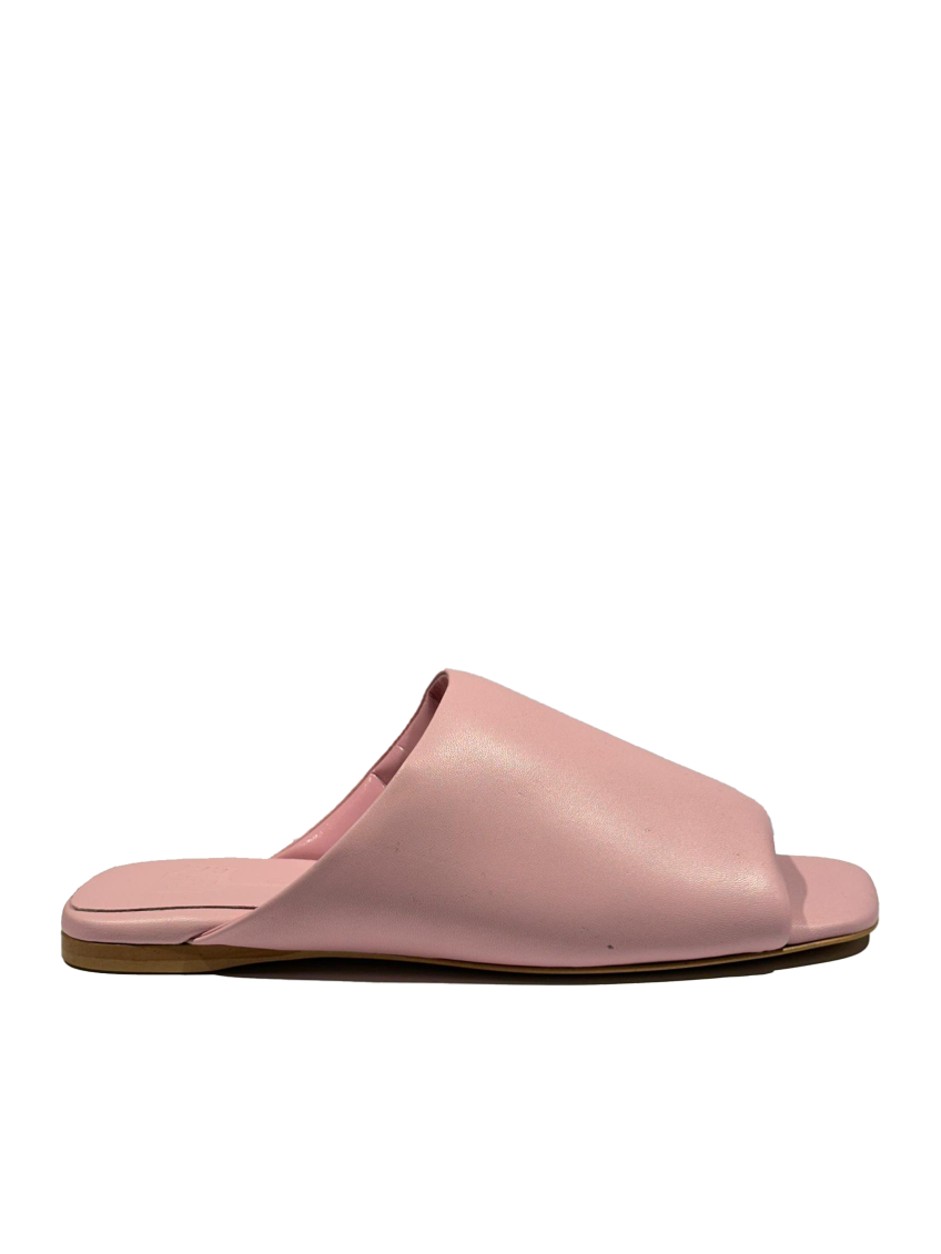 La Rose Pink Slip On Slides In Pink