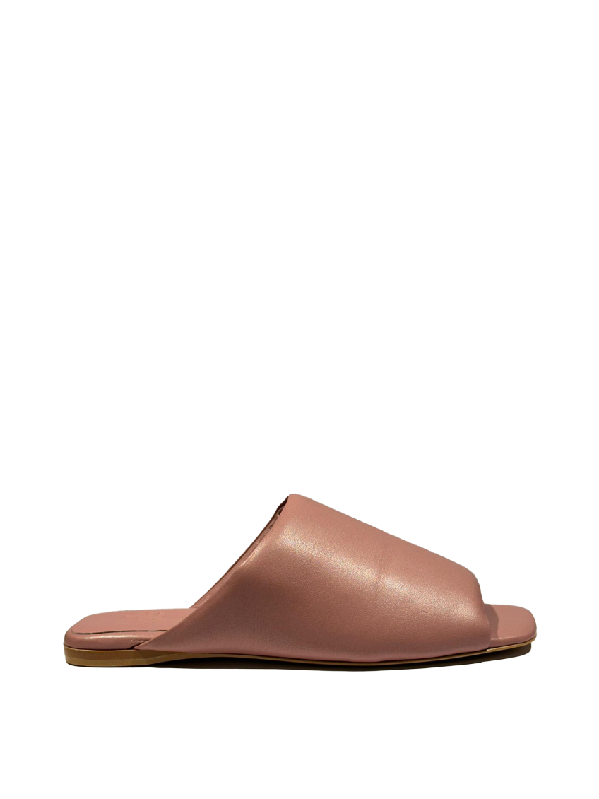 La Rose Pink Slip On Slides In Pink
