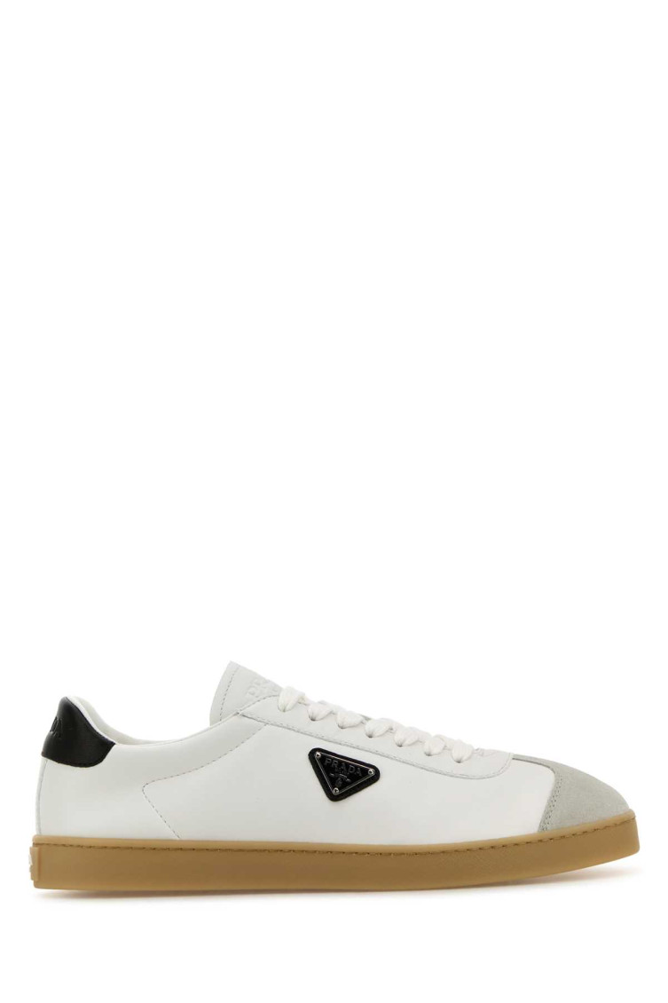 Prada Lane Leather Low-top Sneakers