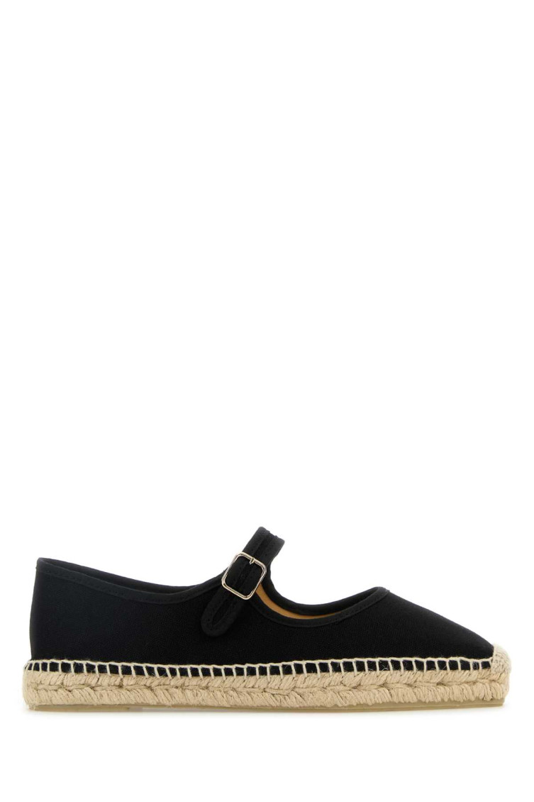 Shop Castaã±er Black Canvas Espadrilles