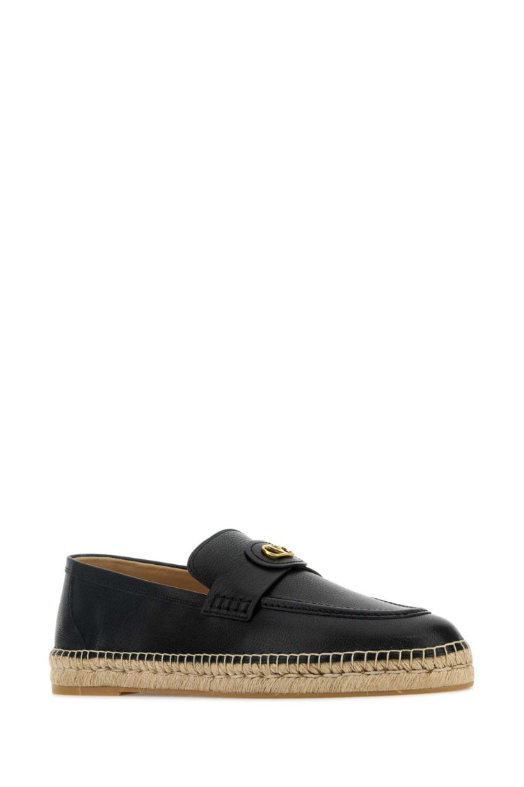 Valentino Garavani Black Slip On Espadrilles for Men Online USA at