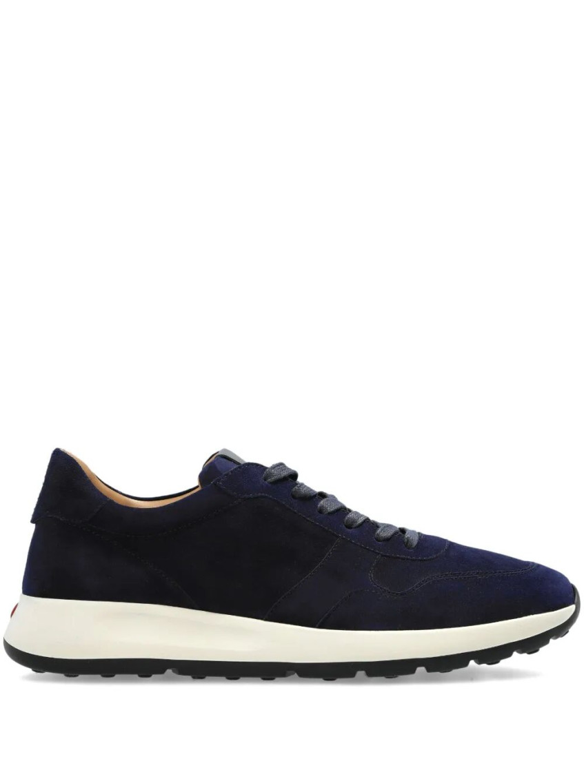 Tod's Red Dot Sneakers In Pashmy Suede Shoes In Blue