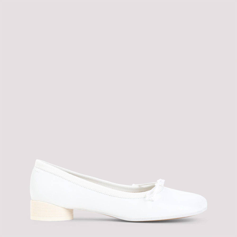 MM6 MAISON MARGIELA WHITE SLIP ON BALLET FLATS