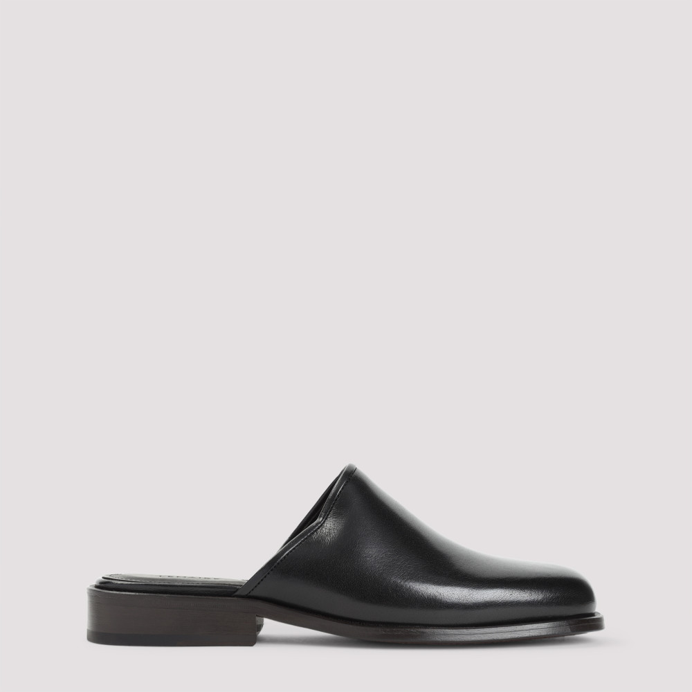 LEMAIRE BLACK LEATHER LOAFERS