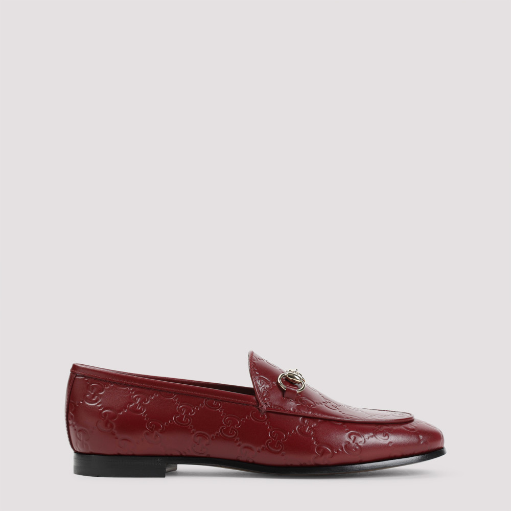 GUCCI RED LOGO LOAFERS