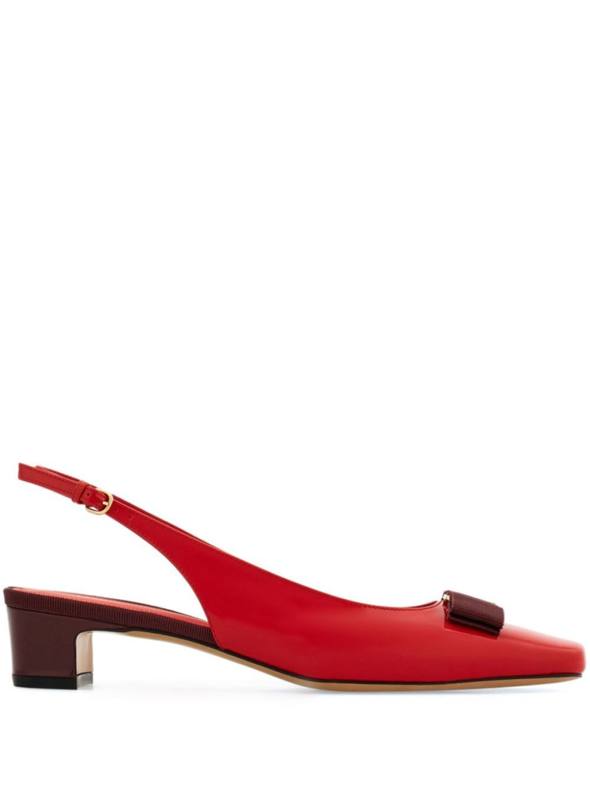 FERRAGAMO RED SLINGBACK PUMPS