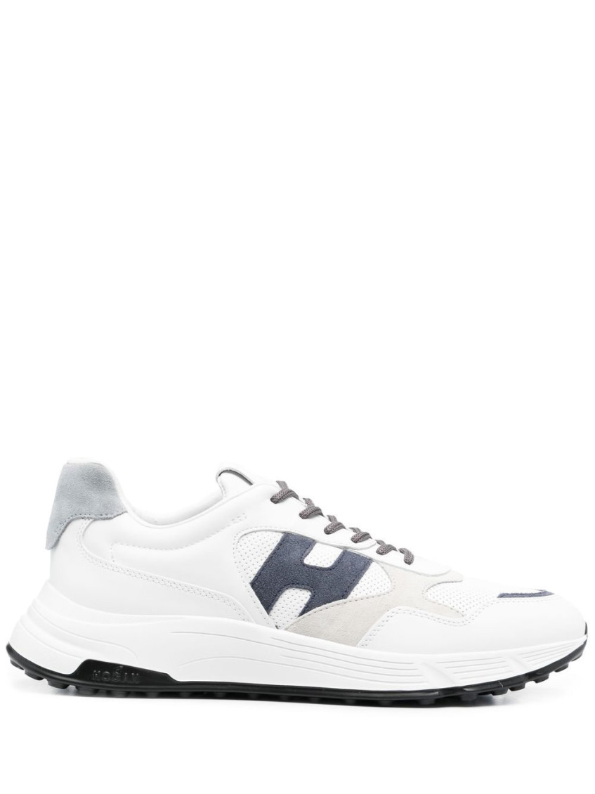 Shop Hogan White Black Hyperlight Sneakers