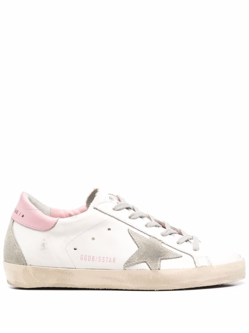 Shop Golden Goose White Super Star Sneakers