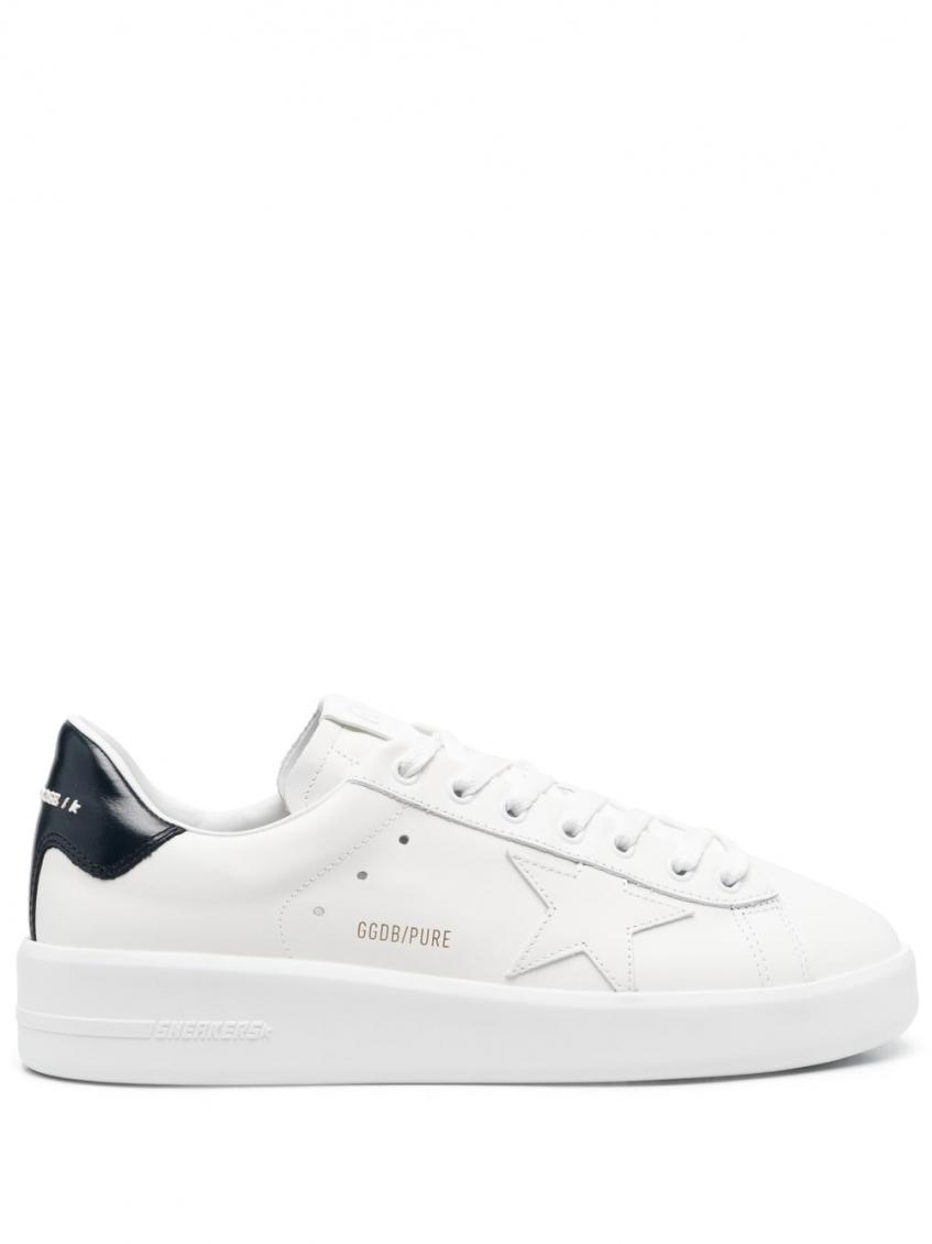 Golden Goose White Leather Pure Star Sneakers In White
