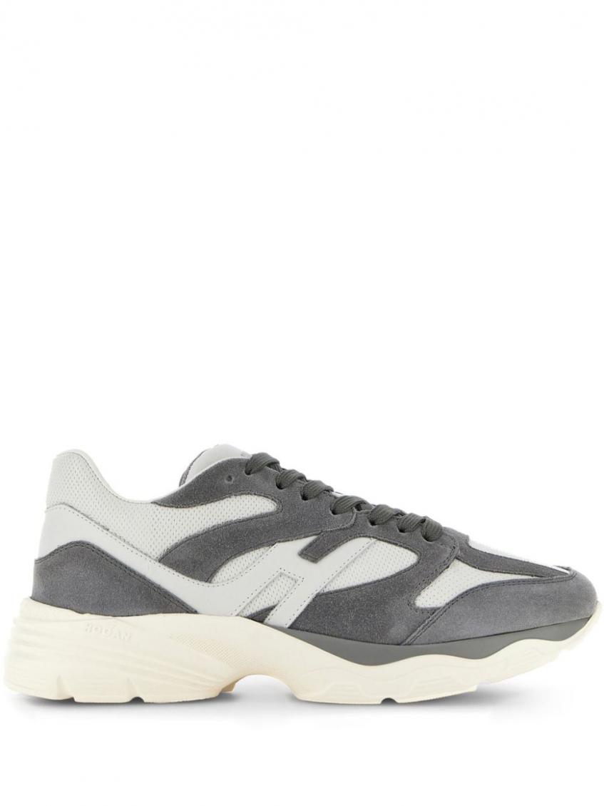 Hogan Men's H665 Leather Sneakers In Olive