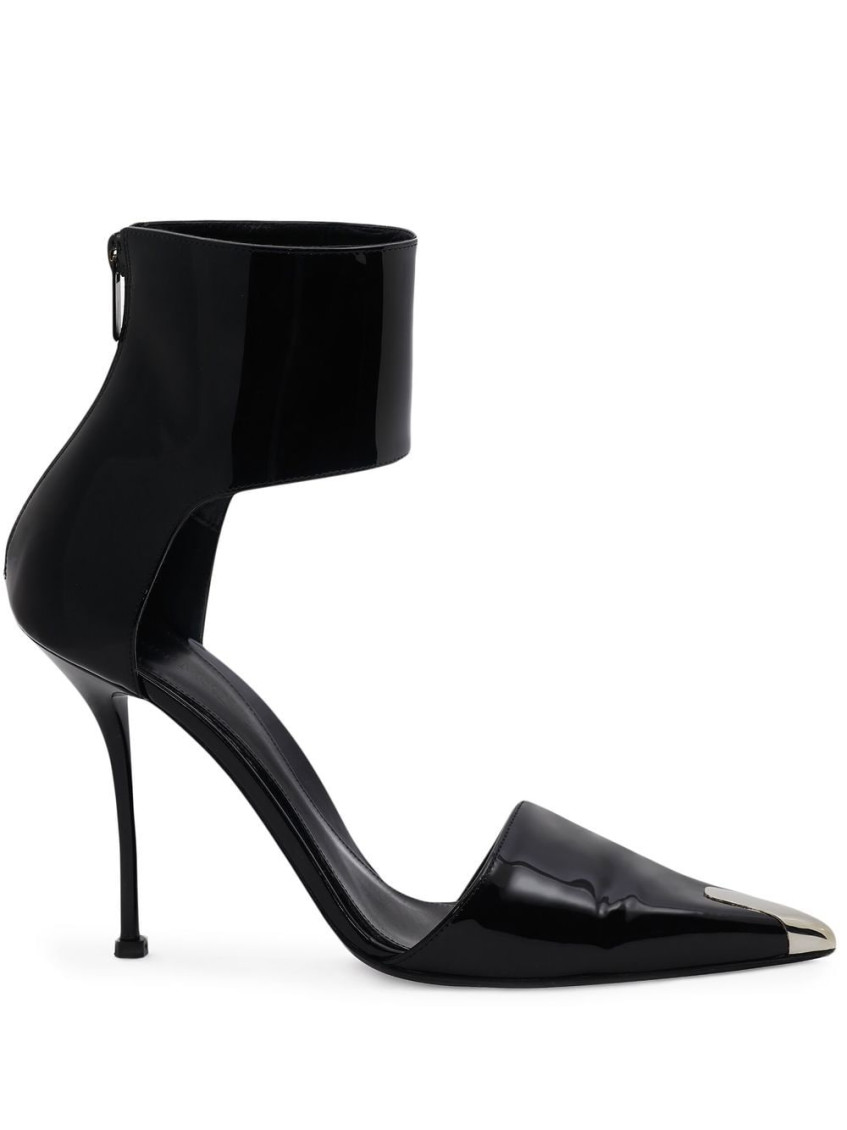 Shop Alexander Mcqueen Black Harness Punk Pumps