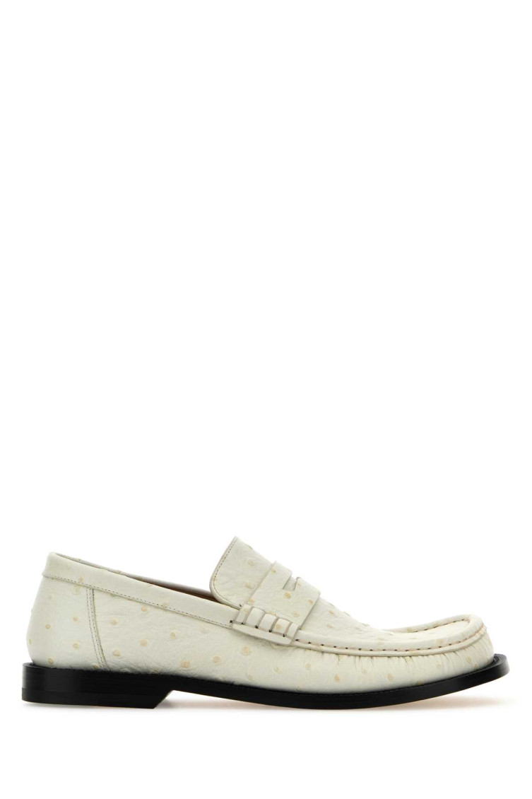 Loewe Mocassini Campo In Pelle Avorio Donna