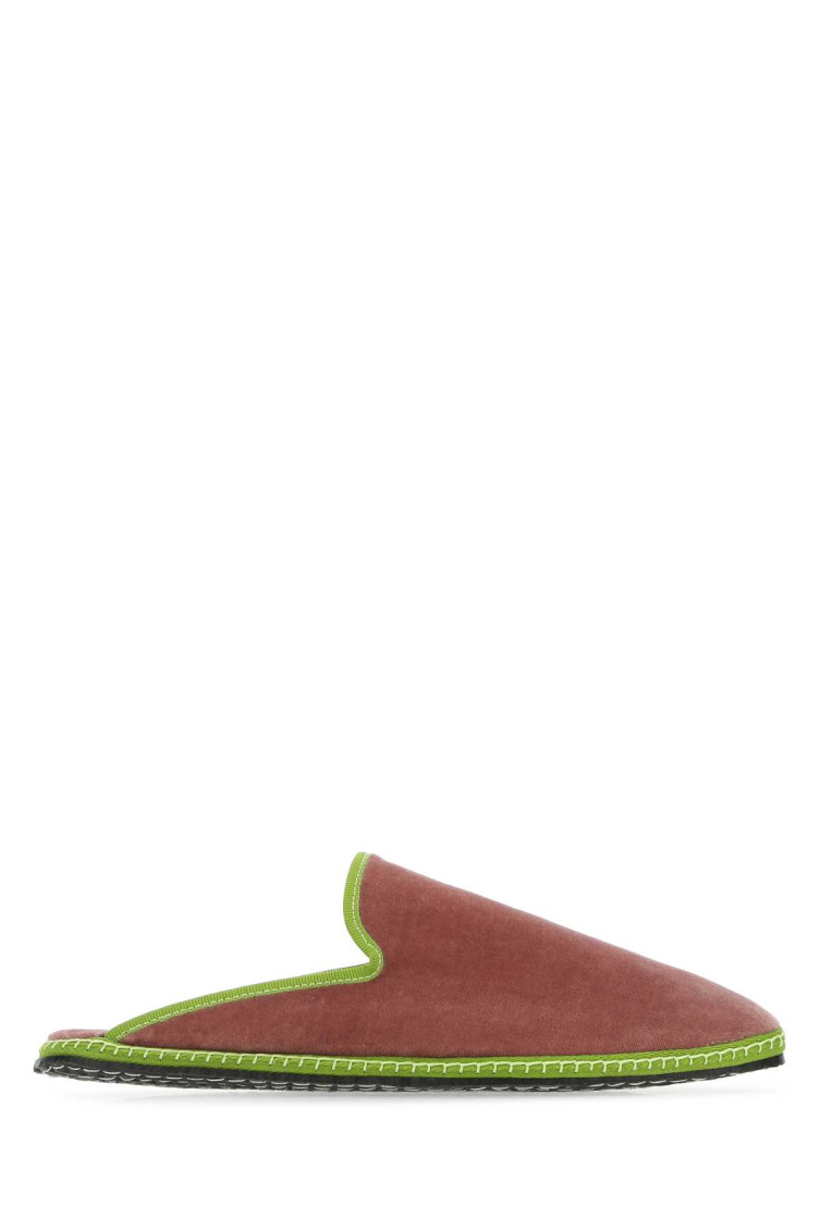 Vibi Venezia Velvet Slippers In Brown