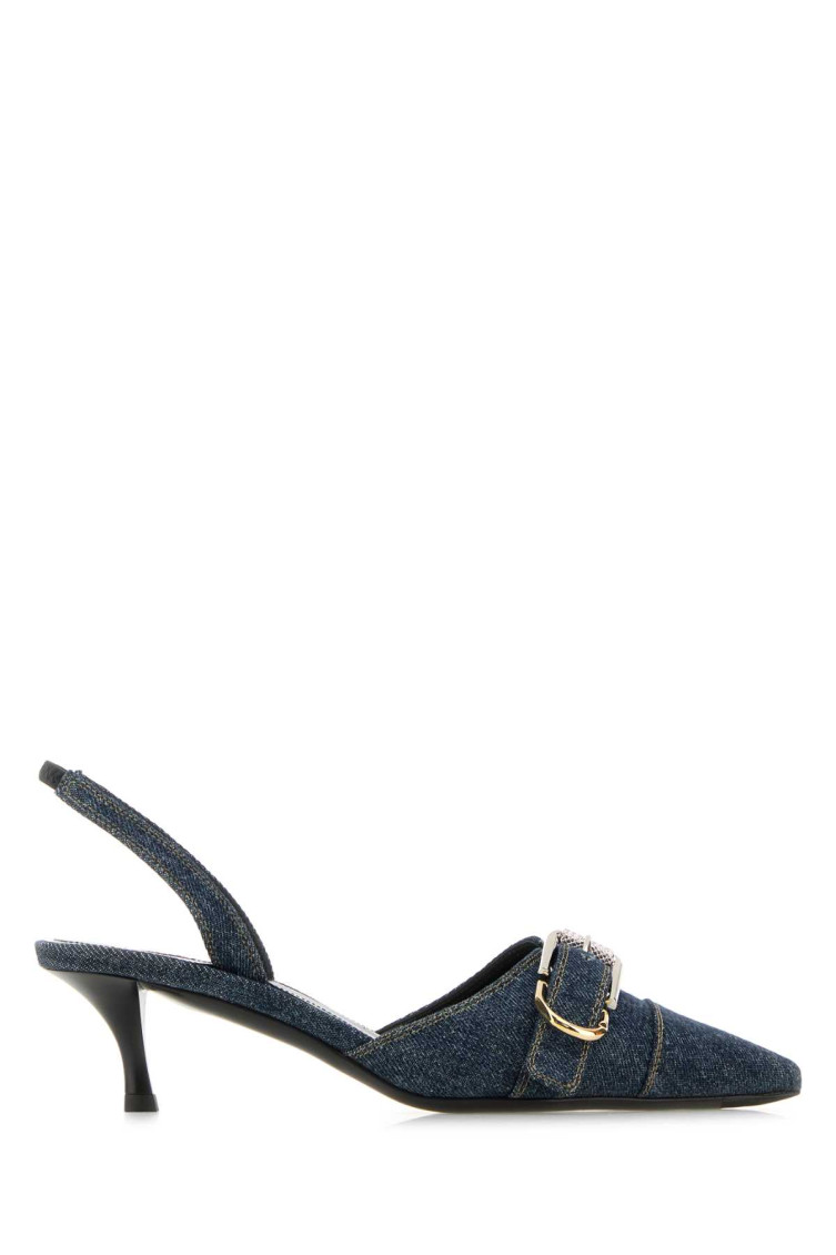 GIVENCHY DENIM POINTED TOE PUMPS