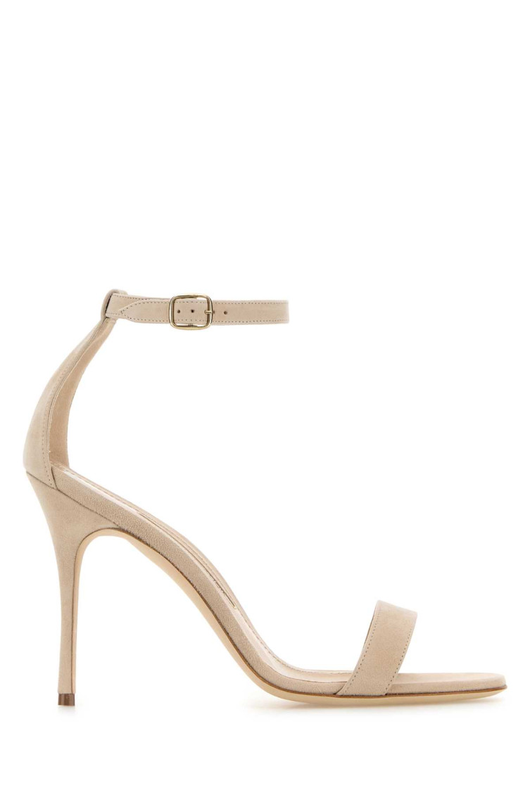 MANOLO BLAHNIK PINK SUEDE HEELS 