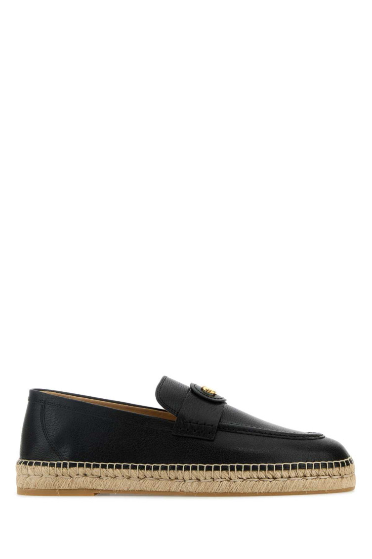 Valentino Garavani Palm Avenue Leather Espadrille Loafers