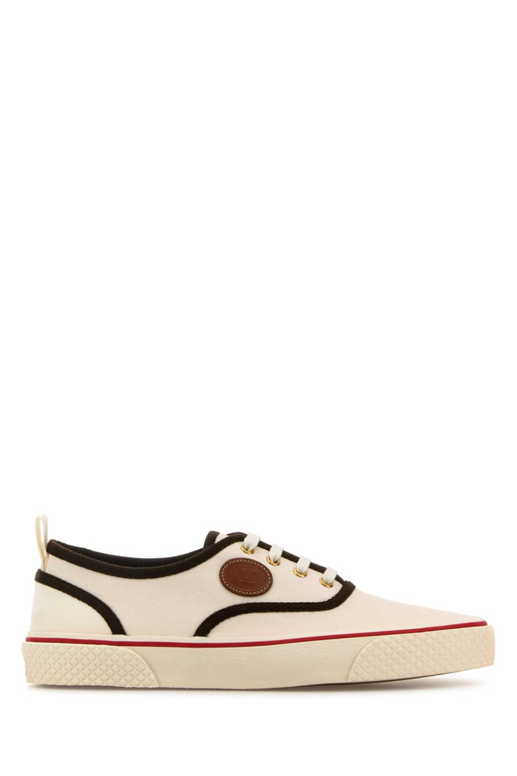 Valentino Nojoke Canvas Sneakers With Contrasting Profiles