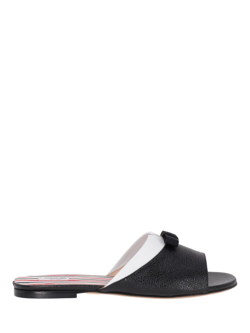 Thom Browne Bow Detail Flat Sole Open Toe Sandals