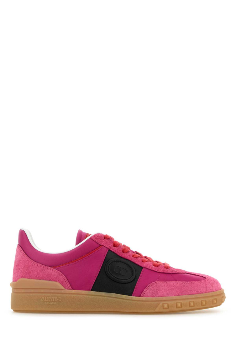 Valentino Lace-up Low-cut Casual Shoes In Pink