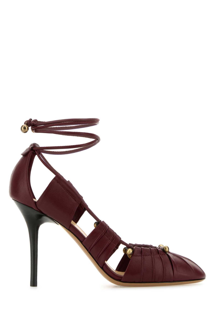 Chloé Luna 90 Cut-out Leather Pumps