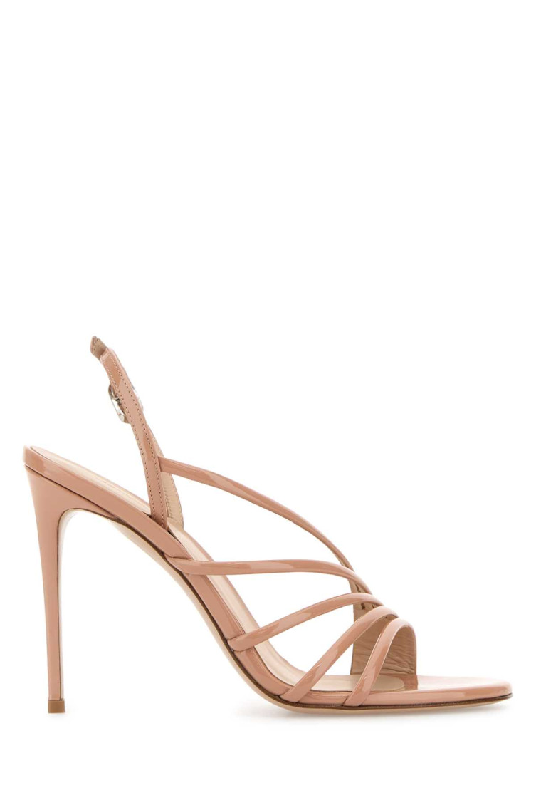 Le Silla Leather Strappy Open Toe Scarlet Sandals In Neutral