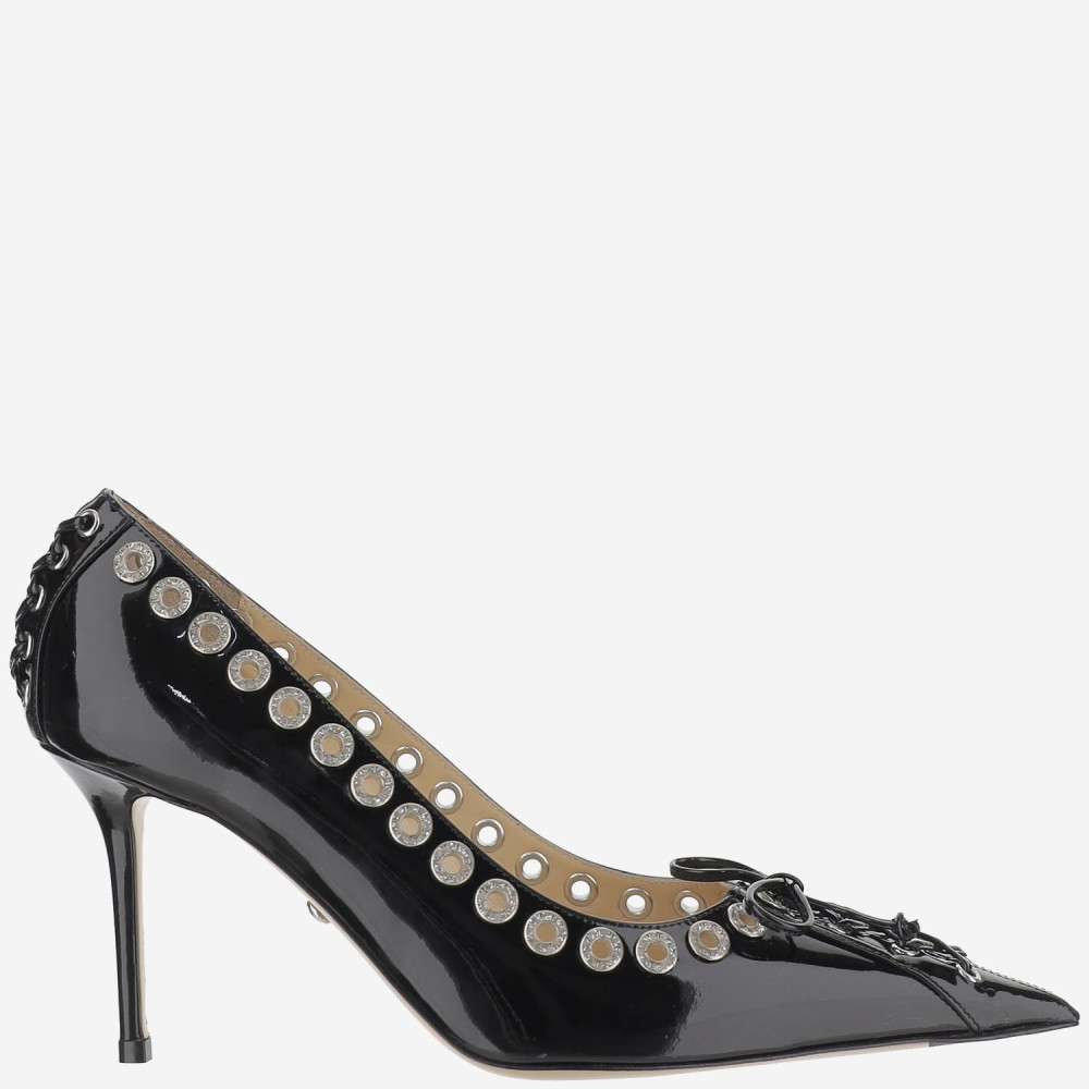 Mach&mach Eyelet-lace Pumps In Black