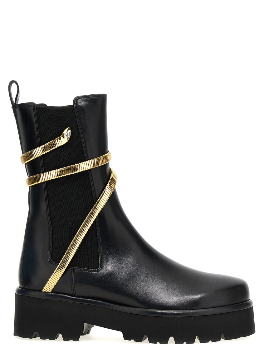 René Caovilla Black Cleo Ankle Boots