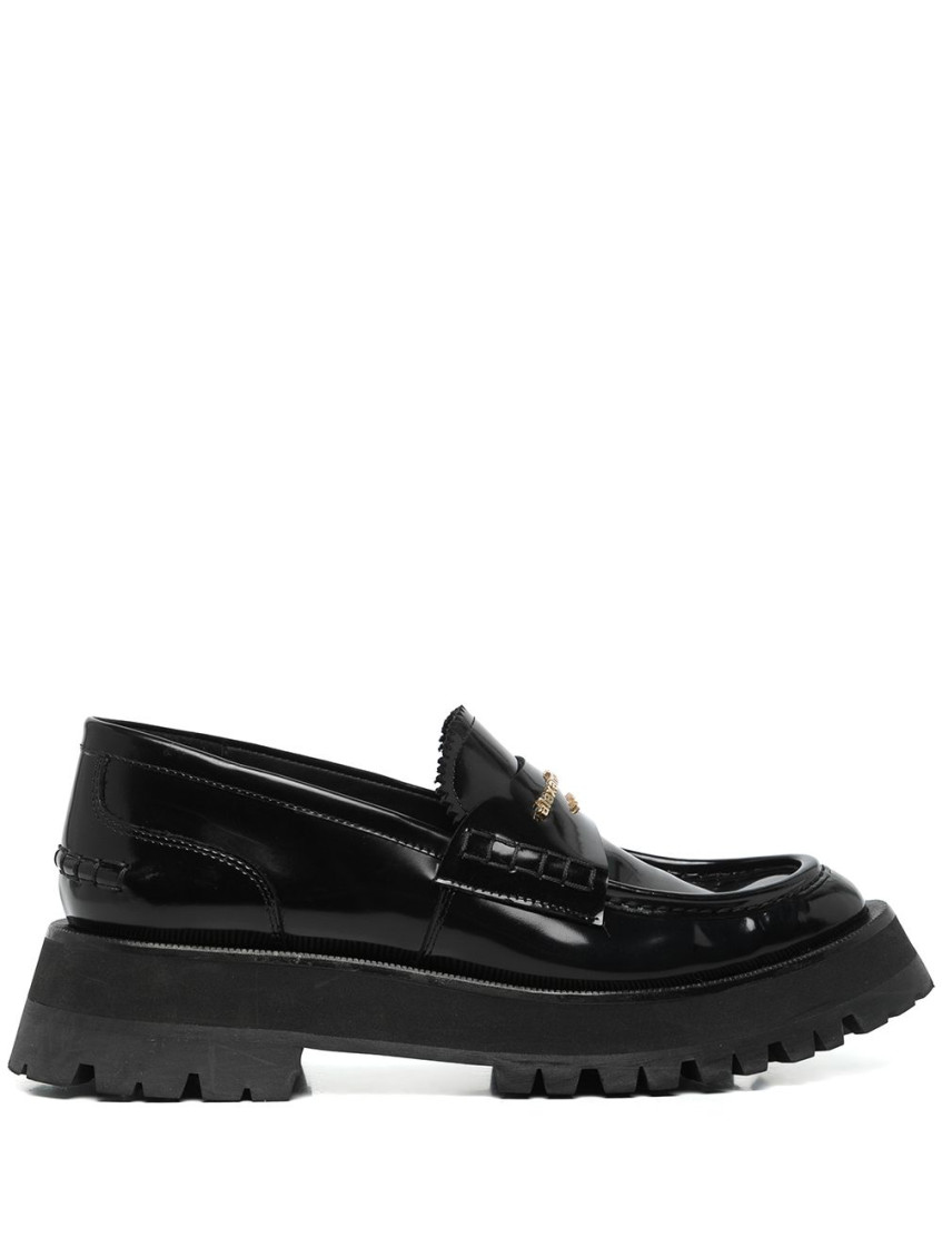 Alexander Wang Carter Logo Leather Loafer In Black