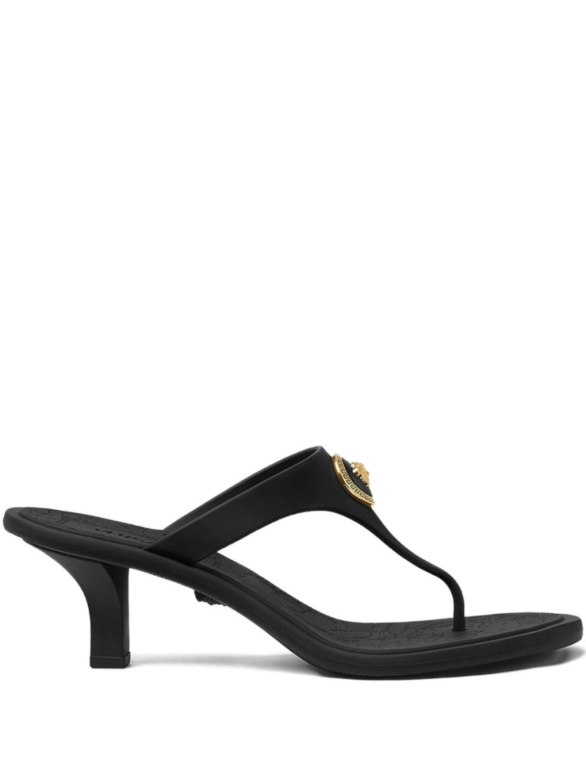 Versace Black Logo Heels