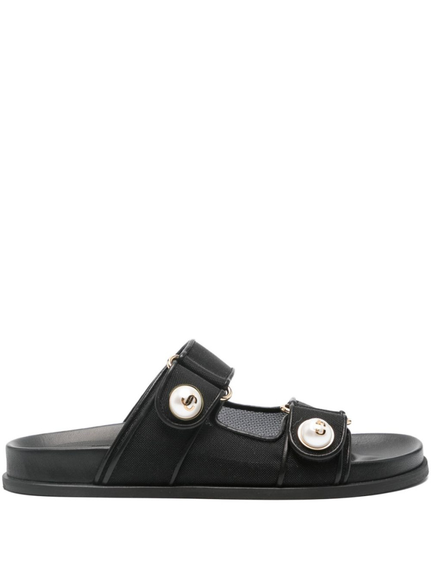 Jimmy Choo Women Fayence Patent Leather Sandals In Black