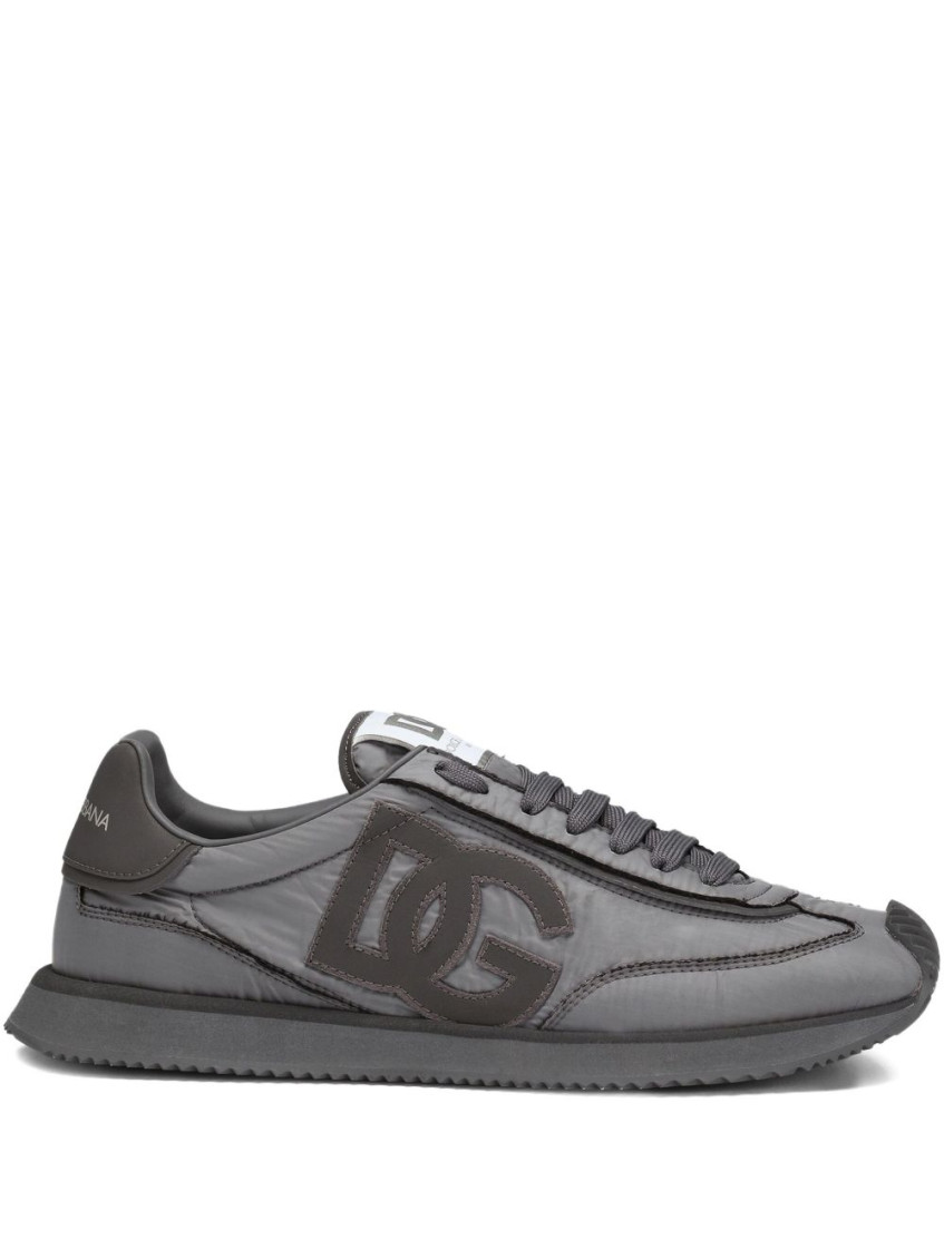 Dolce & Gabbana Cushion Nylon Sneakers Rubber Sole In Gray
