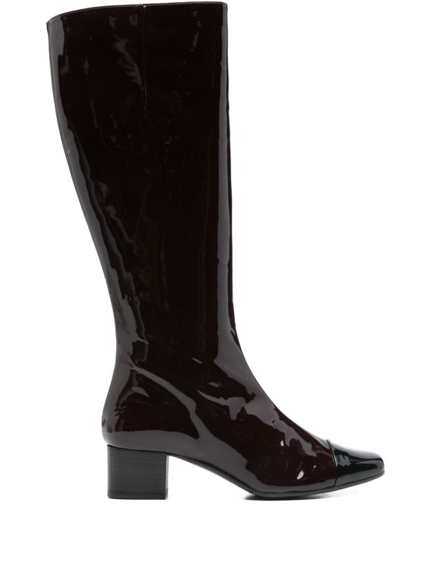 Carel Paris Brown Malaga Leather Boots In Brown