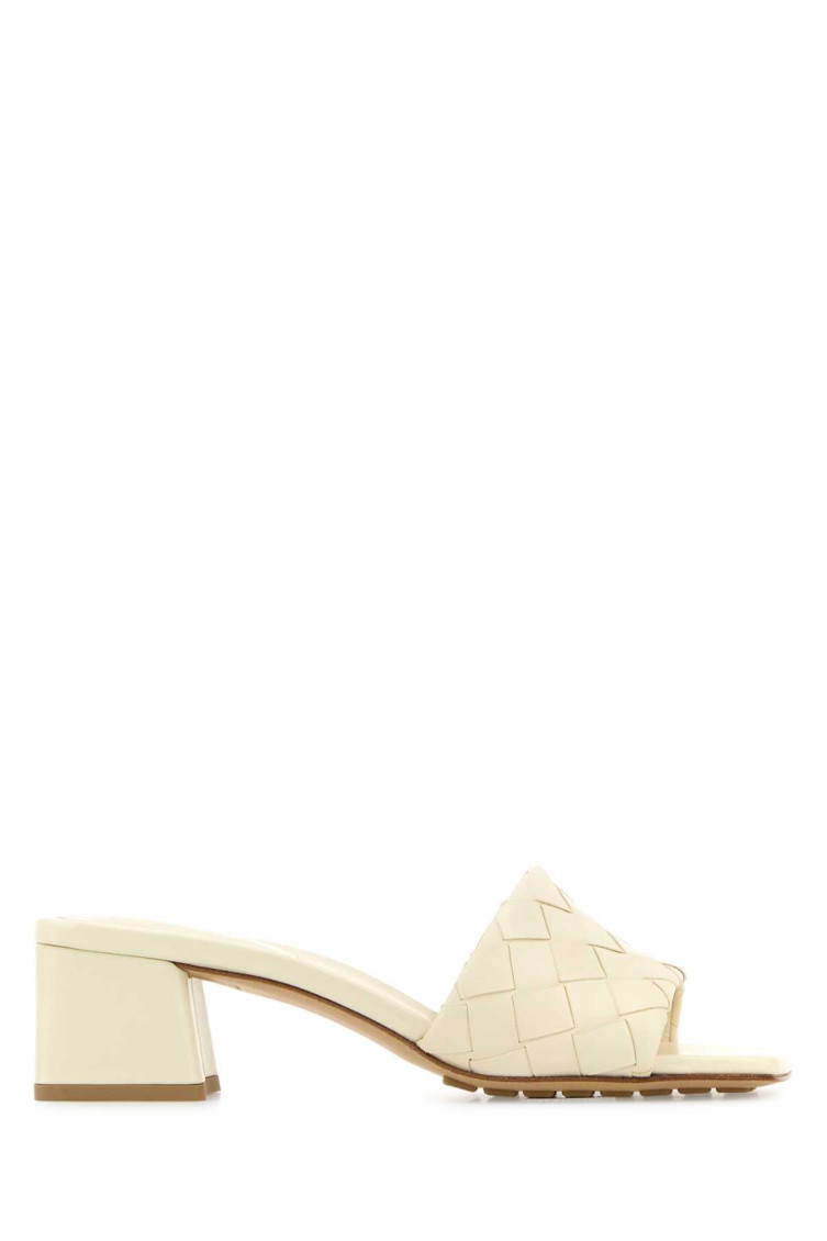 Bottega Veneta Off White Leather Heels