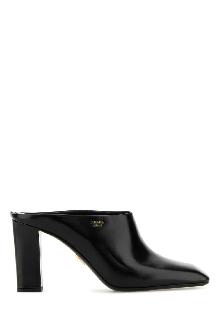 Prada Black Leather Heels