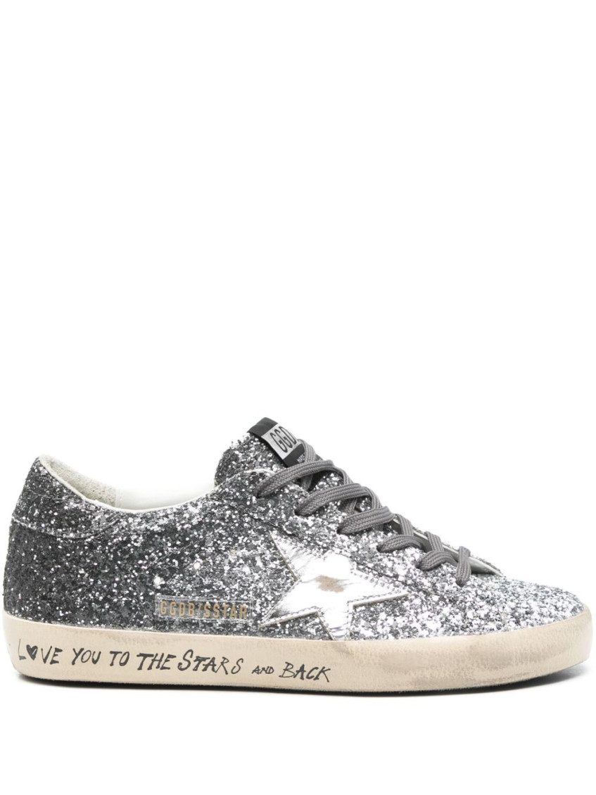 Golden Goose Silver Super Star Sneakers In Silver
