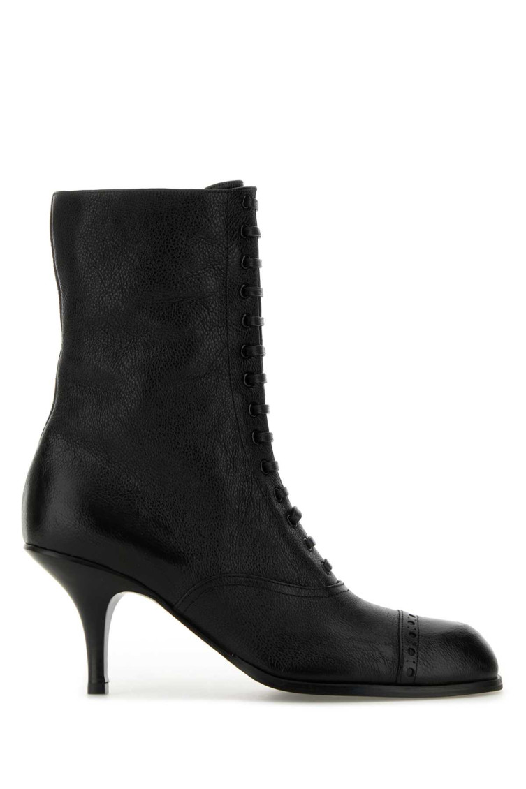 MIU MIU BLACK LACE UP BOOTS