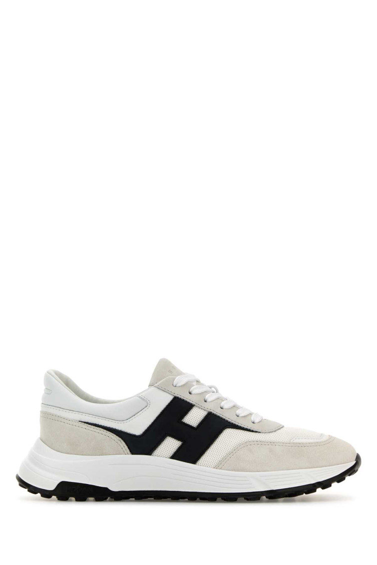 Hogan Men's Hyperlight Suede And Mesh Sneakers In White