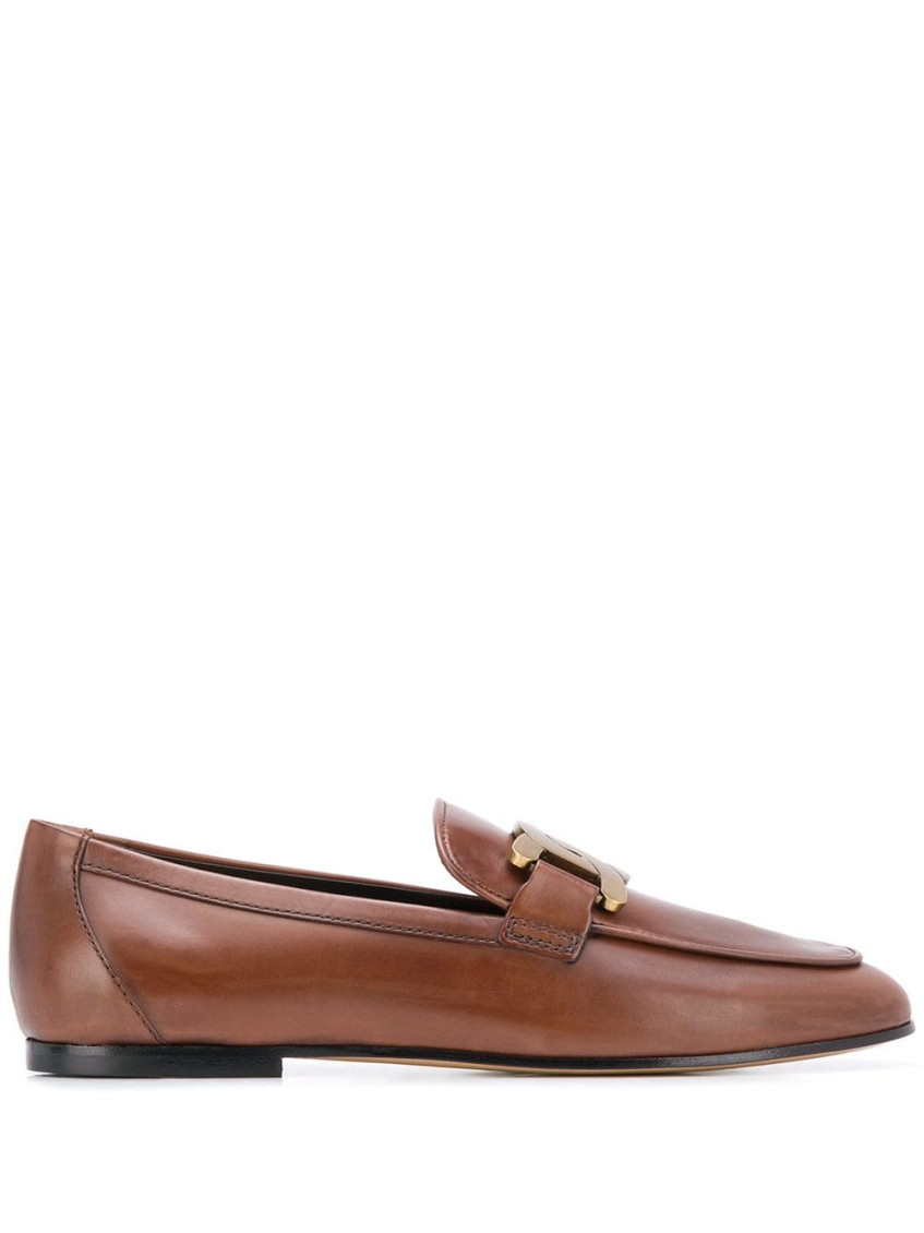 Tod's Brown Brown Kate Leather Loafers In Brown