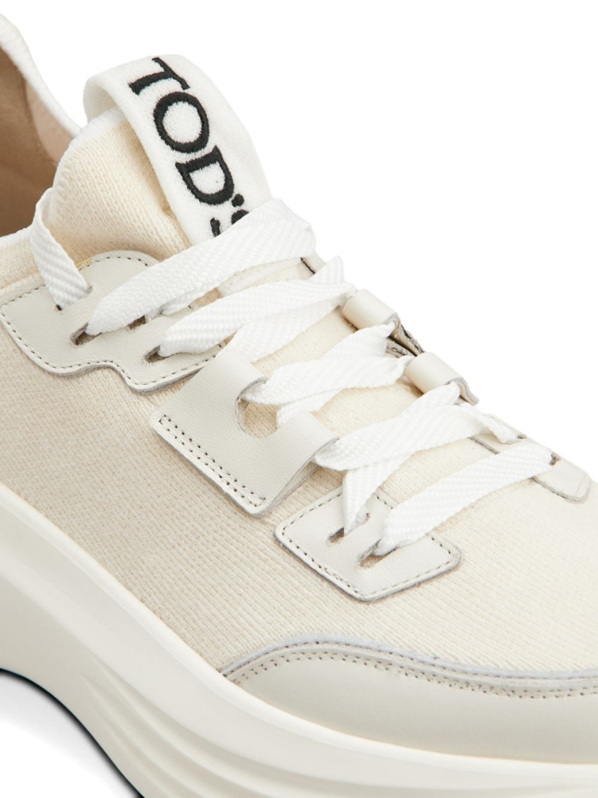 Tod's Off White Lace-up Sneakers for Women Online USA at Darveys.com