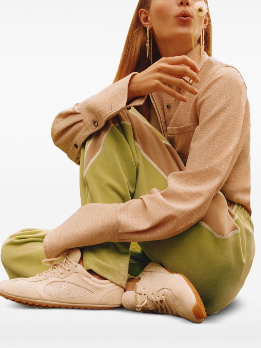 Tory Burch Beige Lace-up Sneakers for Women Online USA at Darveys.com