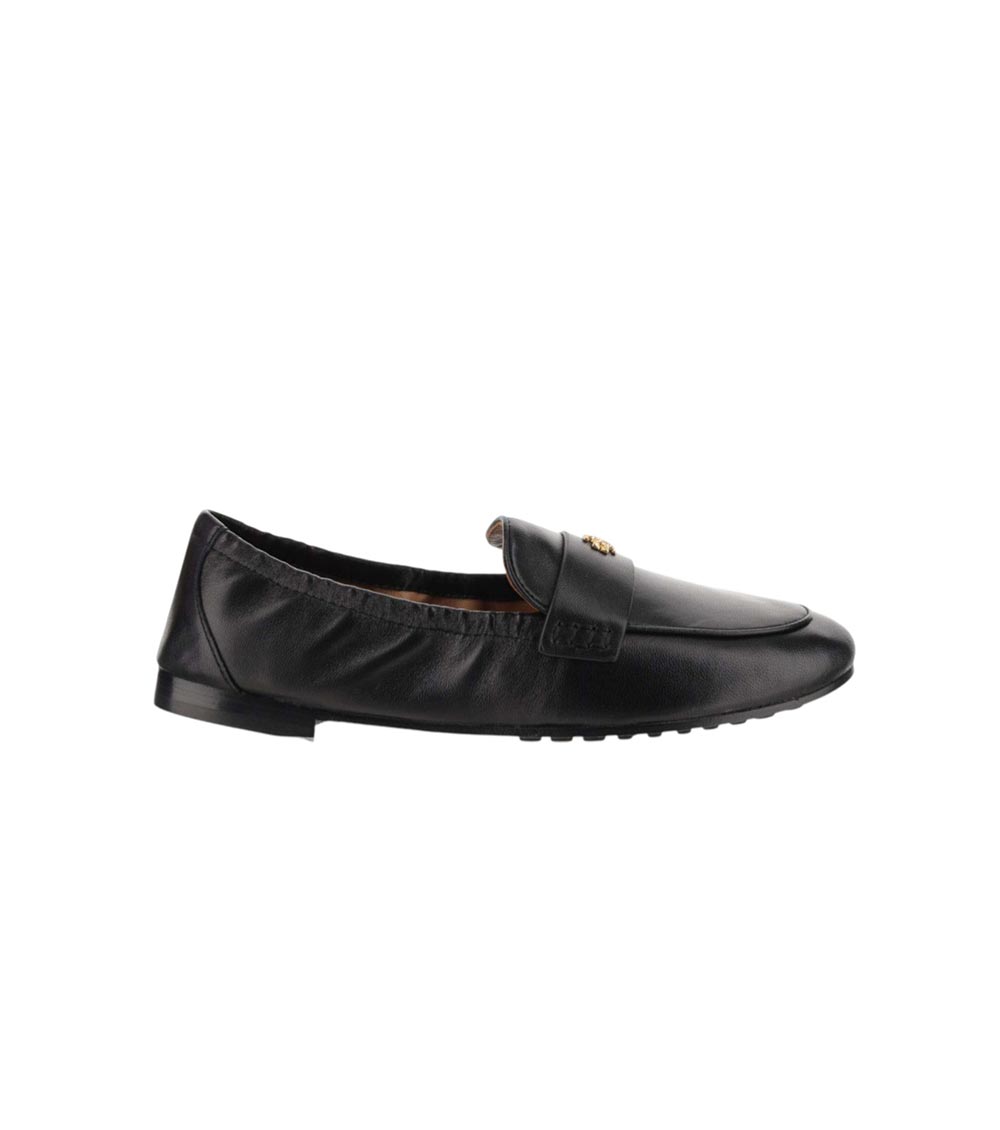 Tory Burch Nappa Leather Ballerina In Black