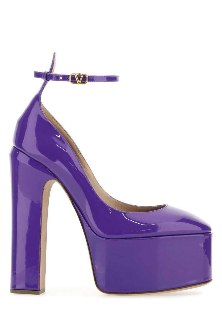 Valentino Tan-go 155mm Platform Pumps In Purple
