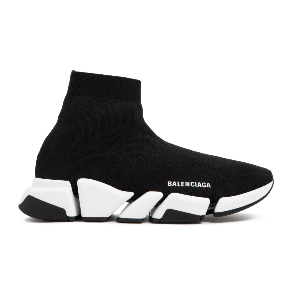 Balenciaga Technical 3d Recycled Knit Speed 2.0 Sneakers In Black