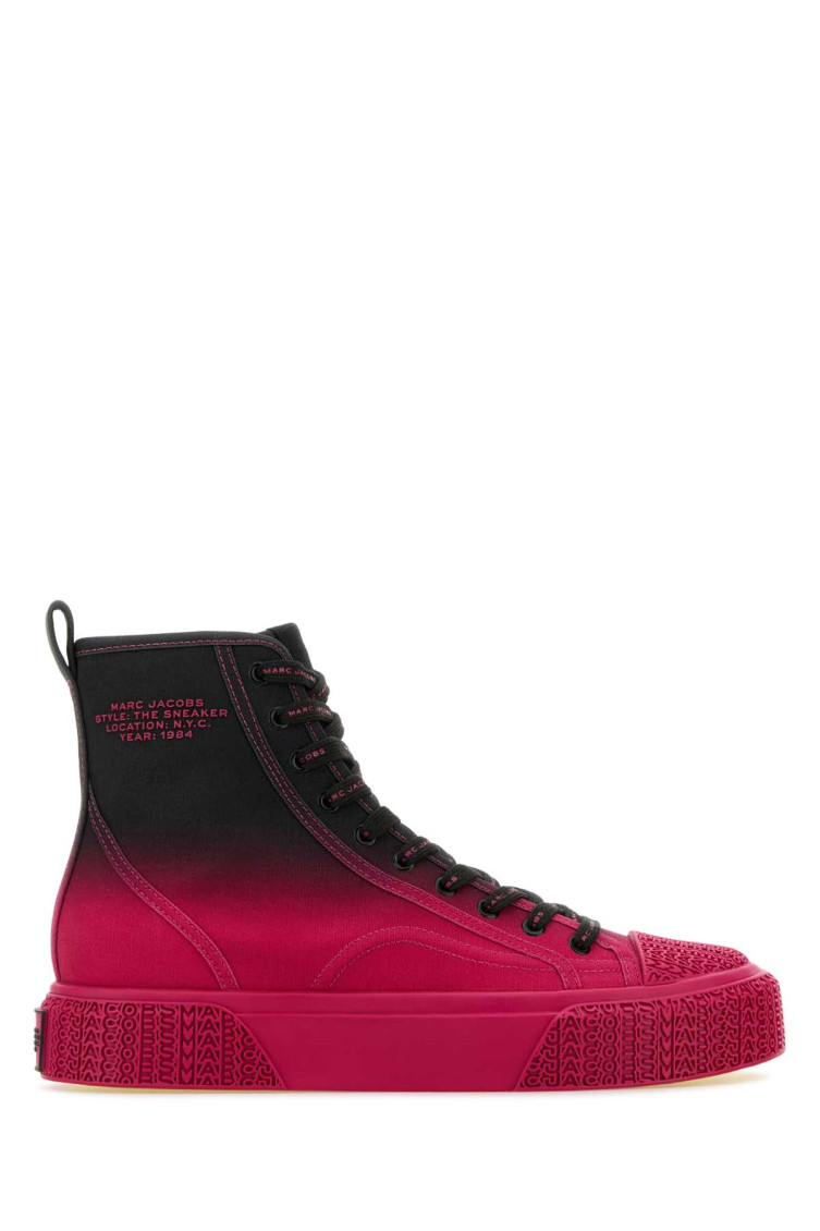 Marc Jacobs High-top Textured Sole Sneakers With Pull Tab In Pink