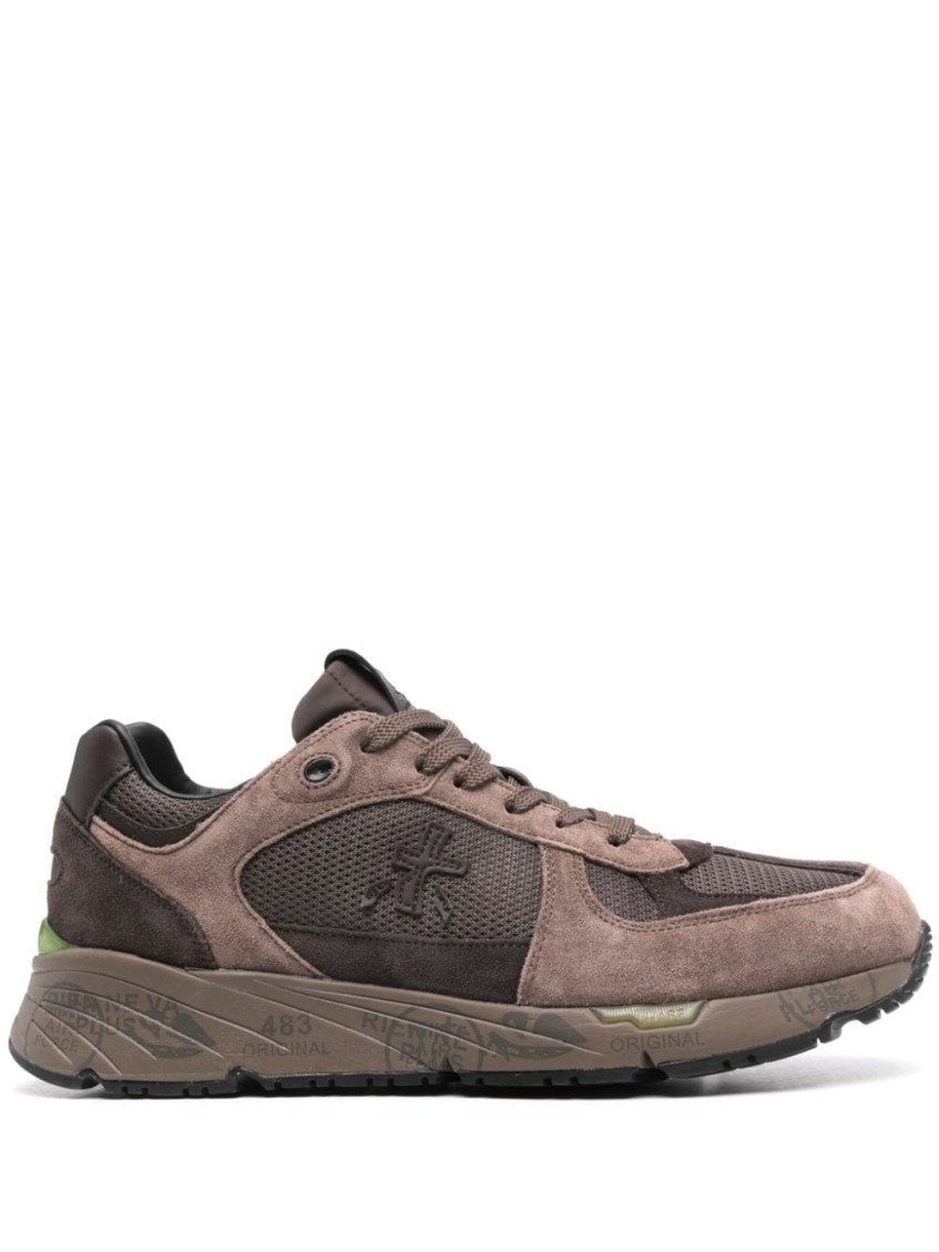 Premiata Brown Lace Up Sneakers