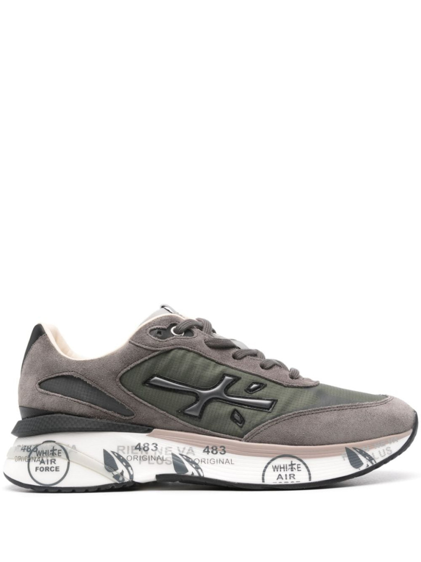 Premiata Green Lace Up Sneakers