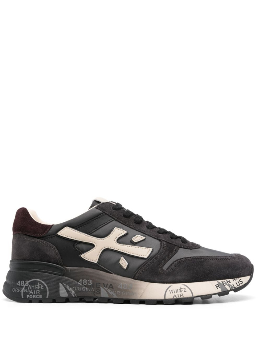 Premiata Black Lace Up Sneakers