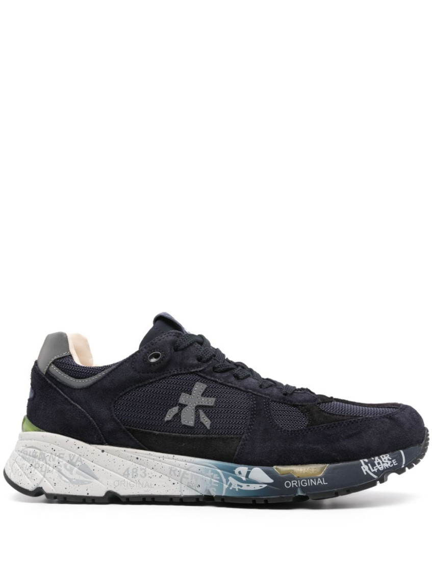 Premiata Mase Blue Sneakers In Navy Blue