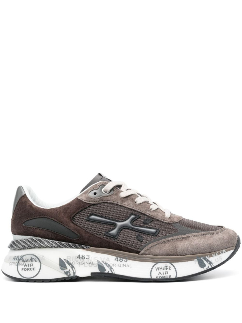 Shop Premiata Brown Lace Up Sneakers